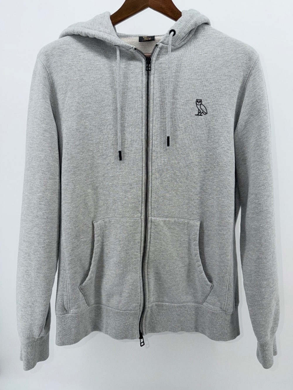 OVO October’s Very Own Owl Full Zip Hoodie Grey Medium